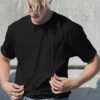 Black Basic1 Oversized Tshirt