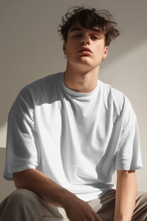 White Basic2 Oversized Tshirt