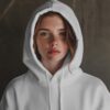 White Basic Hooded Sweatshirt