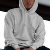 White Basic Hooded Sweatshirt