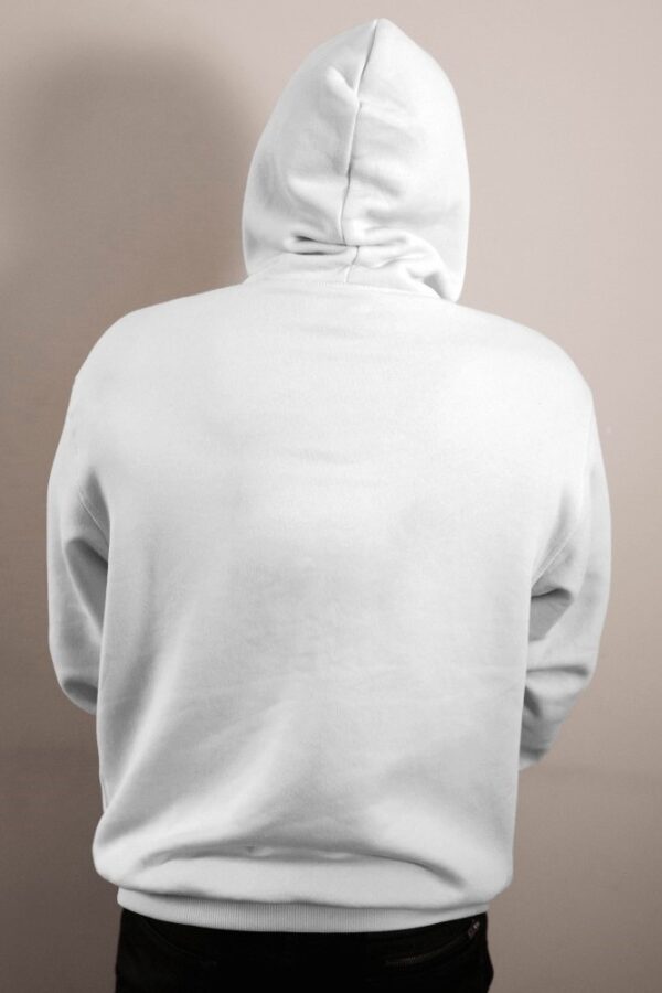 White Basic Hooded Sweatshirt