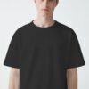 Black Basic Terry Oversized Tshirt