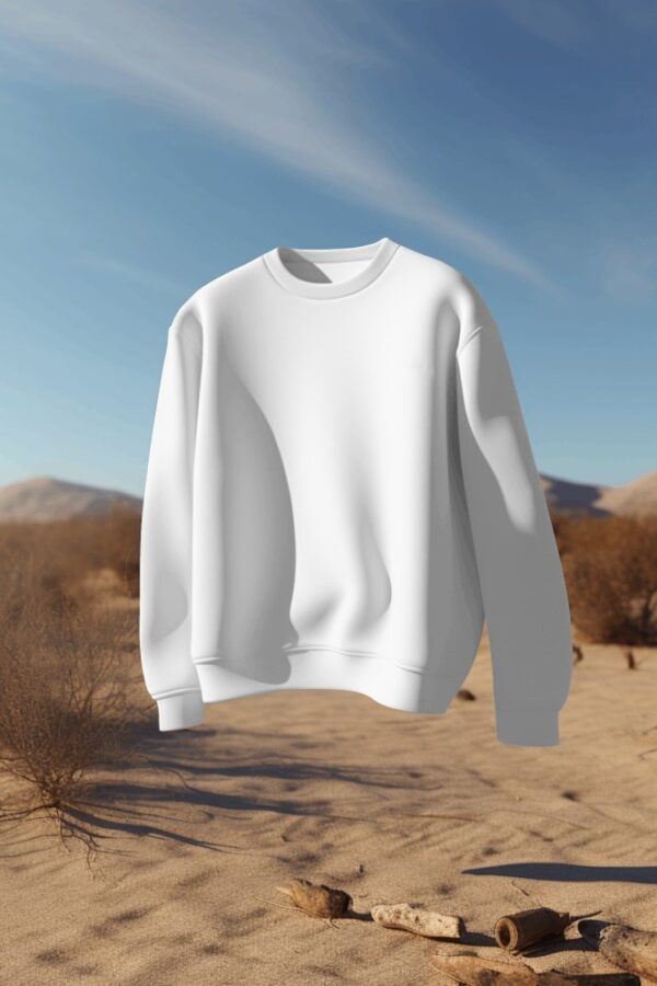 White Basic Sweatshirt