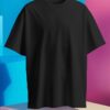 Black Basic Terry Oversized Tshirt