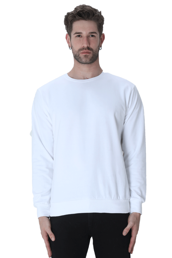 White Basic Sweatshirt