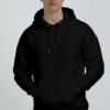 Black Basic Hooded Sweatshirt