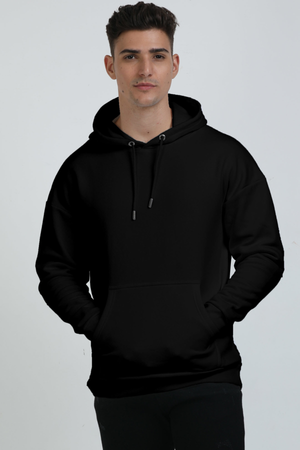 Black Basic Hooded Sweatshirt