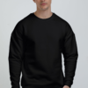 Black Basic Oversized Sweatshirt