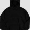 Black Basic Oversized Hooded Sweatshirt