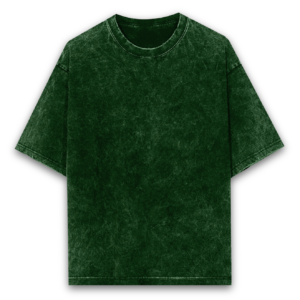 Bottle Green Acid Washed Oversized Tshirt