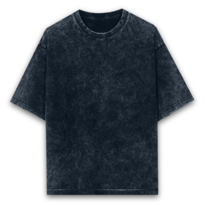 Navy Blue Acid Washed Oversized Tshirt