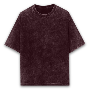 Maroon Acid Wash Oversized Tshirt